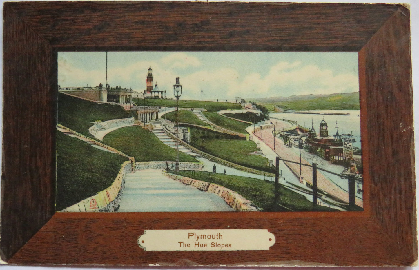 Vintage Postcard of Plymouth, The Hoe Slopes, 1909