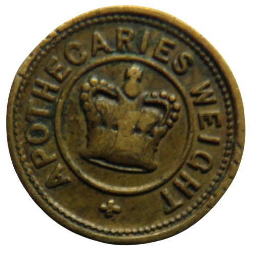 Apothecaries Weight Two Scruples Small Token