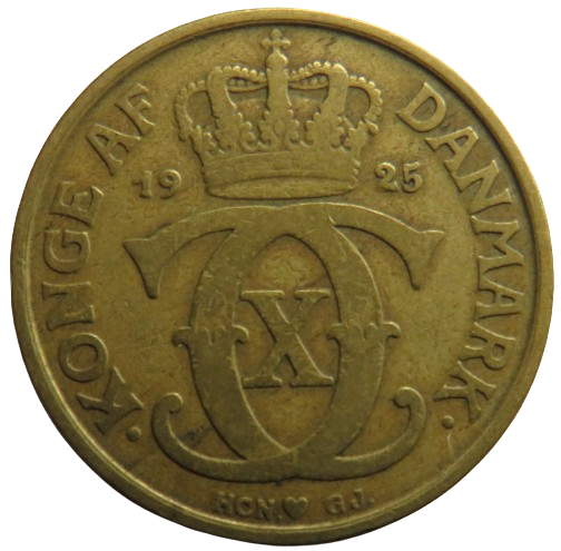 1925 Denmark 2 Kroner Coin