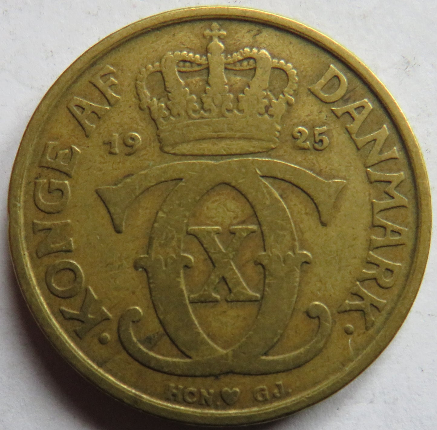 1925 Denmark 2 Kroner Coin