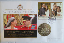 Load image into Gallery viewer, 2011 South Georgia &amp; South Sandwich Islands £2 Coin &amp; Stamp Cover William &amp; Catherine
