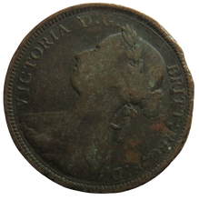 Load image into Gallery viewer, 1890 Queen Victoria 1/2d Halfpenny Coin - Great Britain
