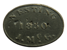 Load image into Gallery viewer, 1830 Nesting J.McG Scottish Church Communion Token
