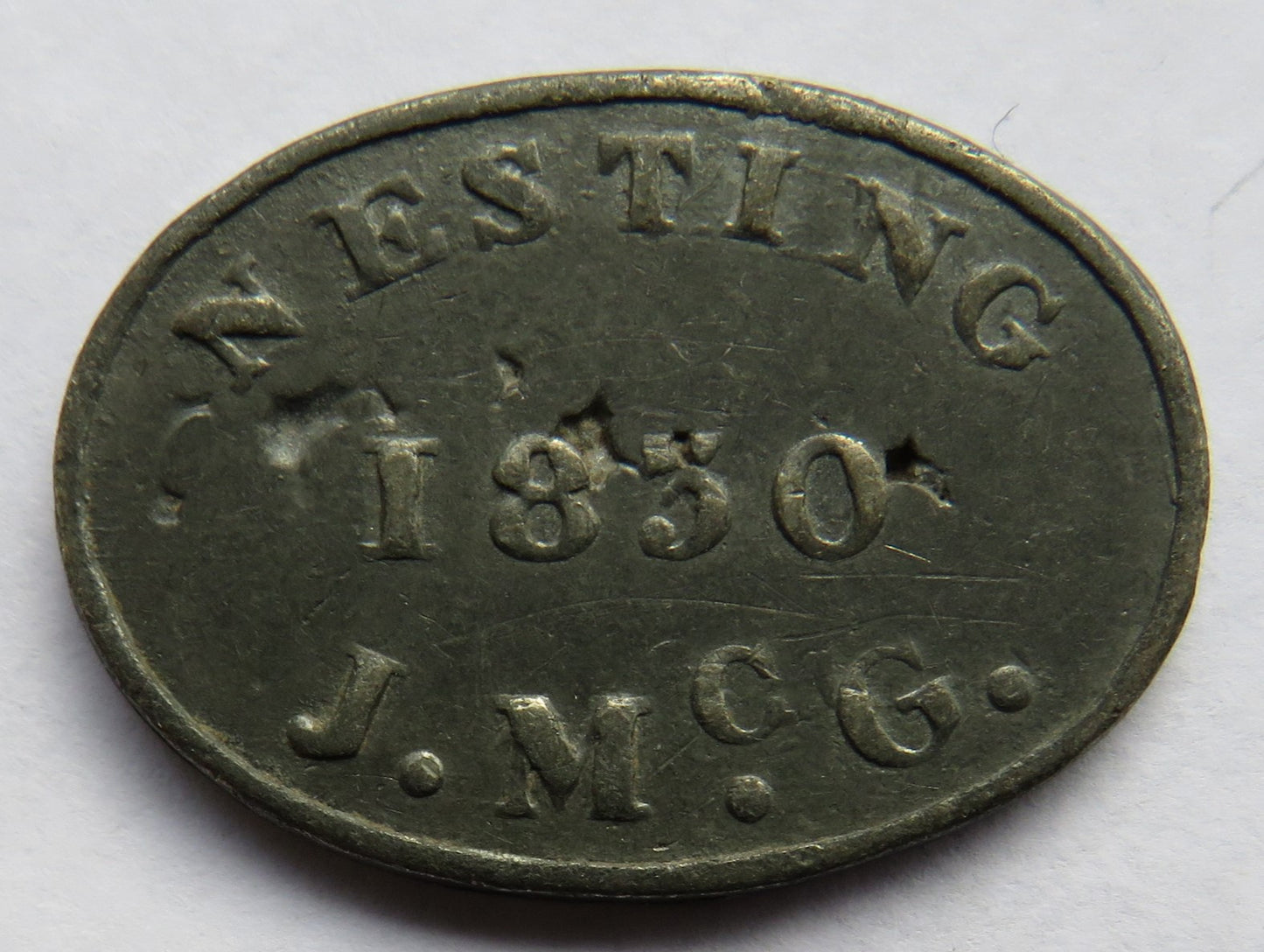 1830 Nesting J.McG Scottish Church Communion Token