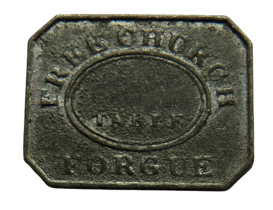 19thC Free Church Forgue Scottish Communion Token