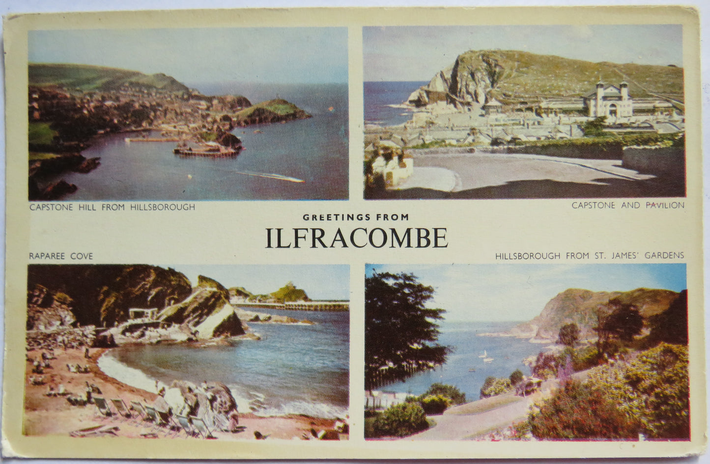 Vintage Postcard of Greetings from Ilfracombe, Multiview Postcard