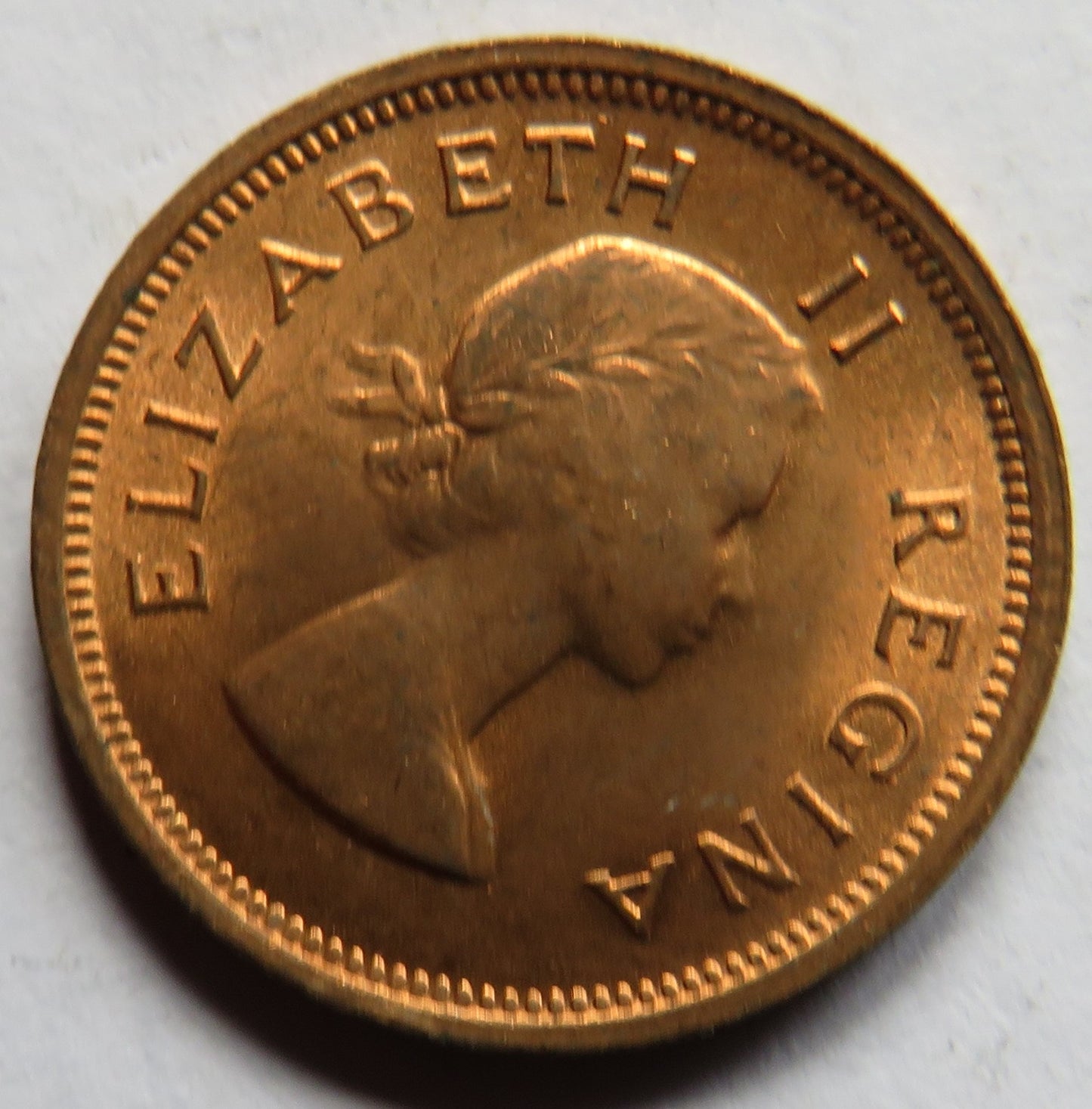 1955 Queen Elizabeth II South Africa Farthing Coin In High Grade