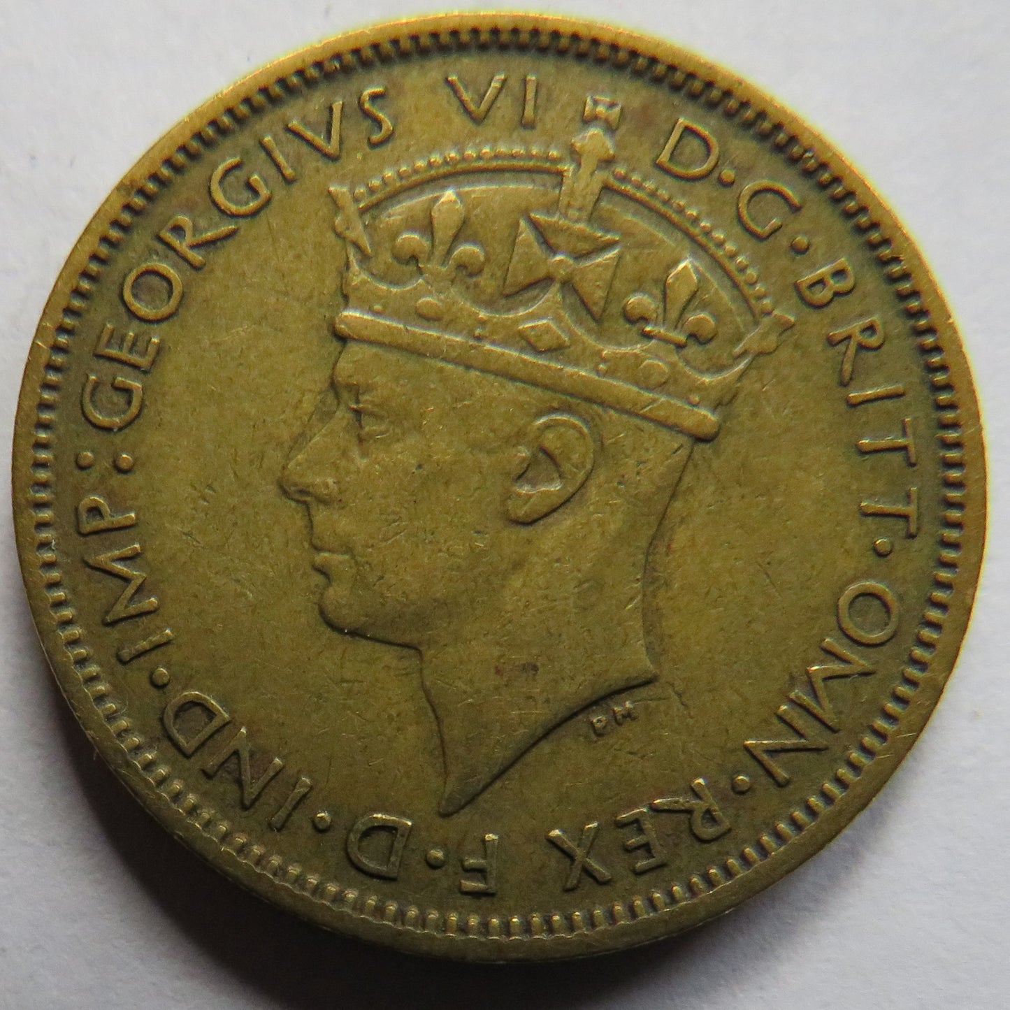 1943 King George VI British West Africa One Shilling Coin