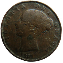 Load image into Gallery viewer, 1857 Queen Victoria Young Head Halfpenny Coin - Great Britain
