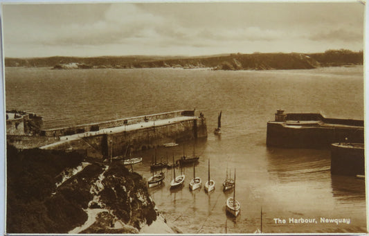 Vintage Postcard of The Harbour, Newquay