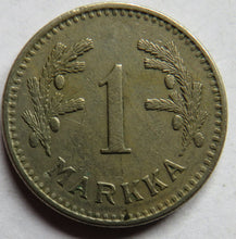 Load image into Gallery viewer, 1928 Finland One Markka Coin
