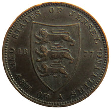 Load image into Gallery viewer, 1877 Queen Victoria States of Jersey 1/48th of a Shilling Coin
