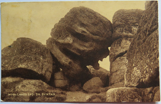 Vintage Postcard of Lands End:  Dr. Syntax
