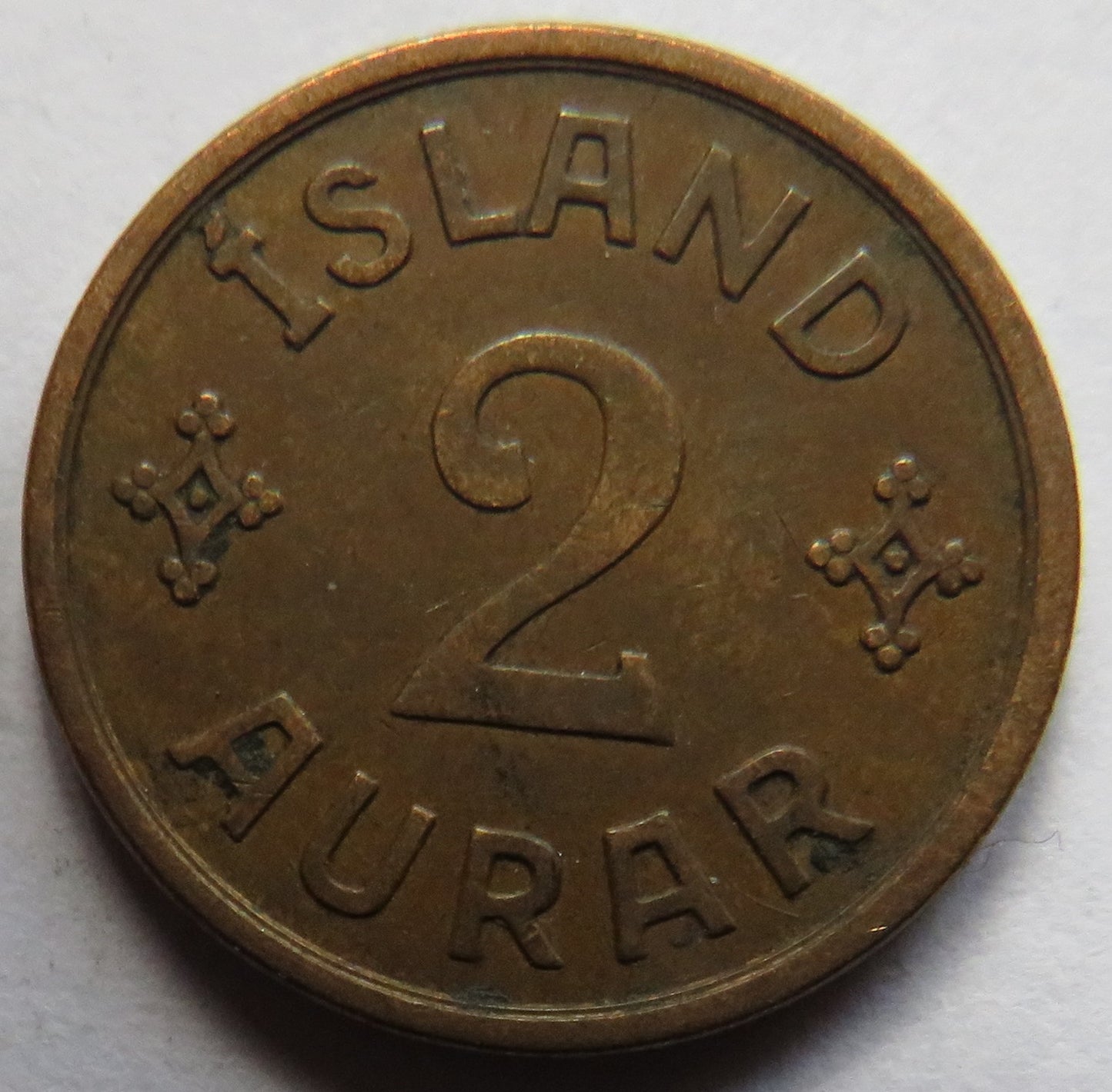 1938 Iceland 2 Aurar Coin