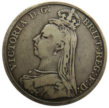 Load image into Gallery viewer, 1889 Queen Victoria Jubilee Head Silver Crown Coin - Great Britain
