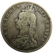 Load image into Gallery viewer, 1889 Queen Victoria Jubilee Head Silver Halfcrown Coin - Great Britain
