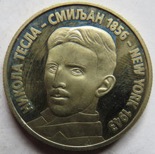 Load image into Gallery viewer, 1996 Yugoslavia 20 Novih Dinara Coin - Nikola Tesla
