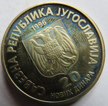 Load image into Gallery viewer, 1996 Yugoslavia 20 Novih Dinara Coin - Nikola Tesla
