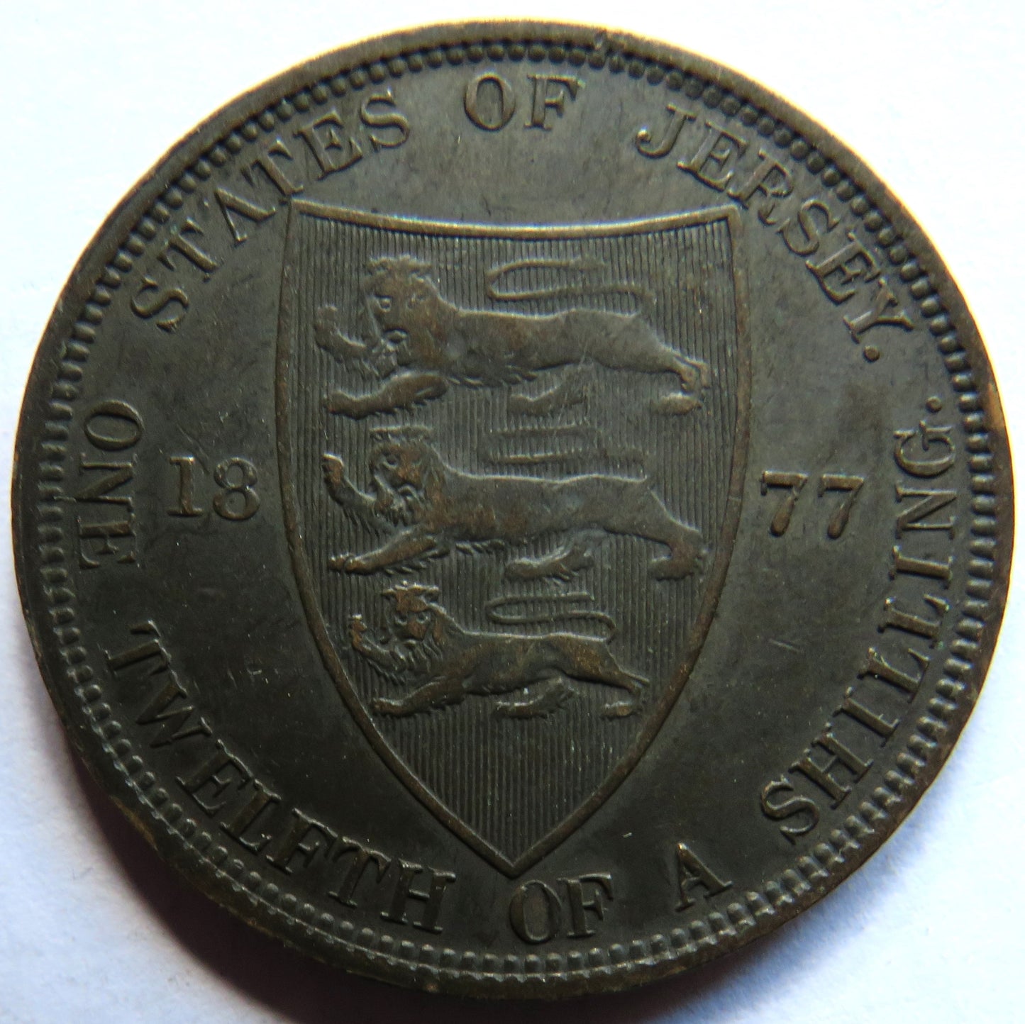 1877 Queen Victoria 1/12th of A Shilling Coin