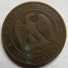 Load image into Gallery viewer, 1855-BB Napoleon III France 10 Centimes Coin
