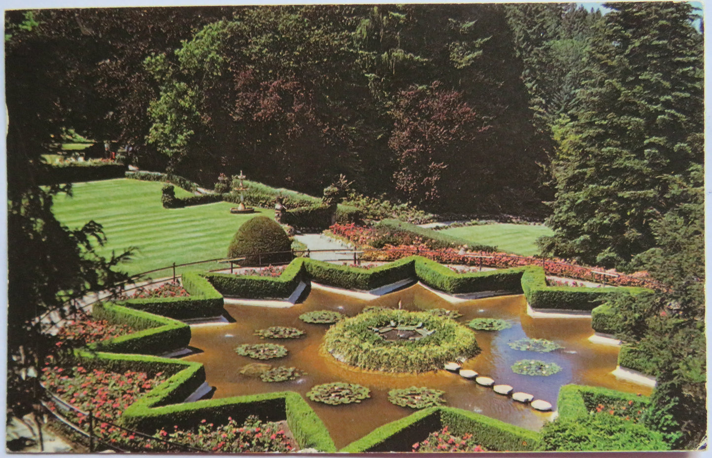 Vintage Postcard of The Butchart Gardens, Victoria B. C. Canada