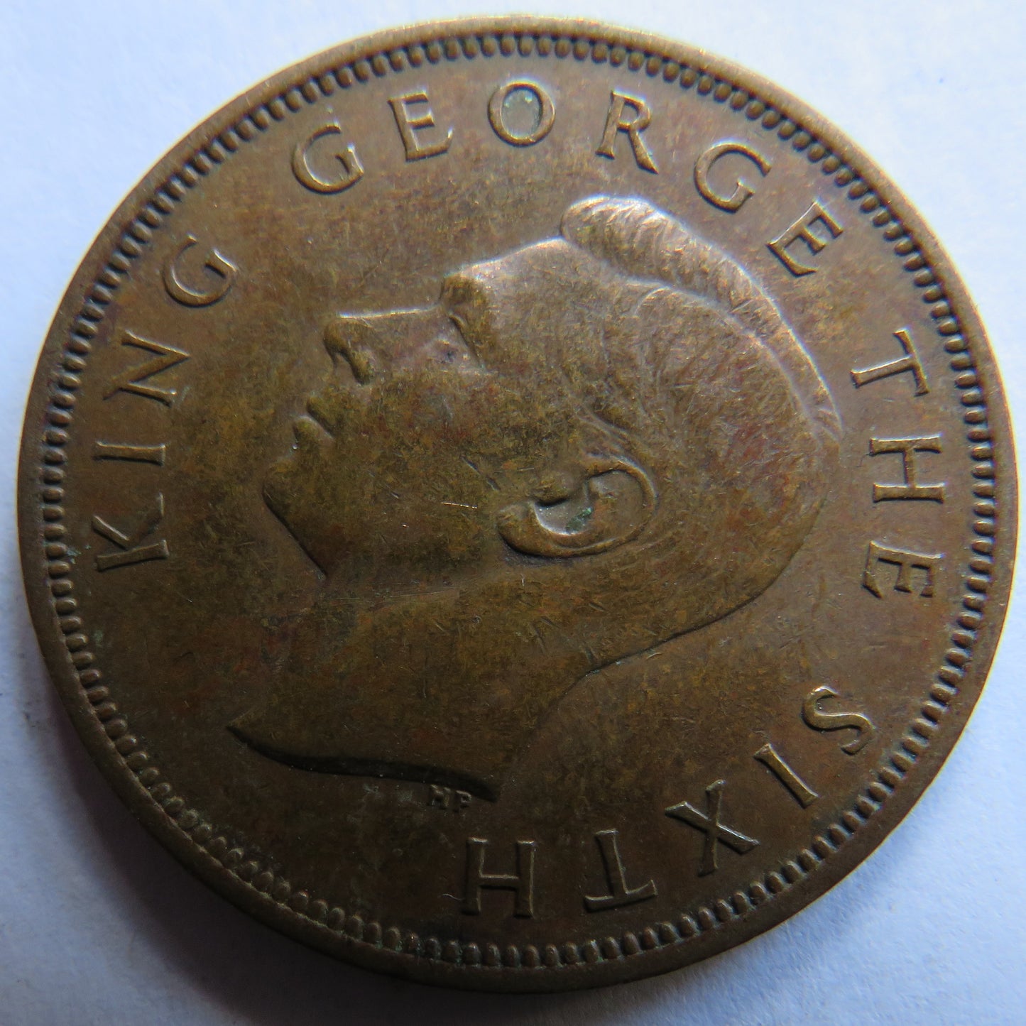 1950 King George VI New Zealand One Penny Coin