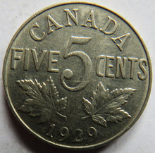 Load image into Gallery viewer, 1929 King George V Canada 5 Cents Coin
