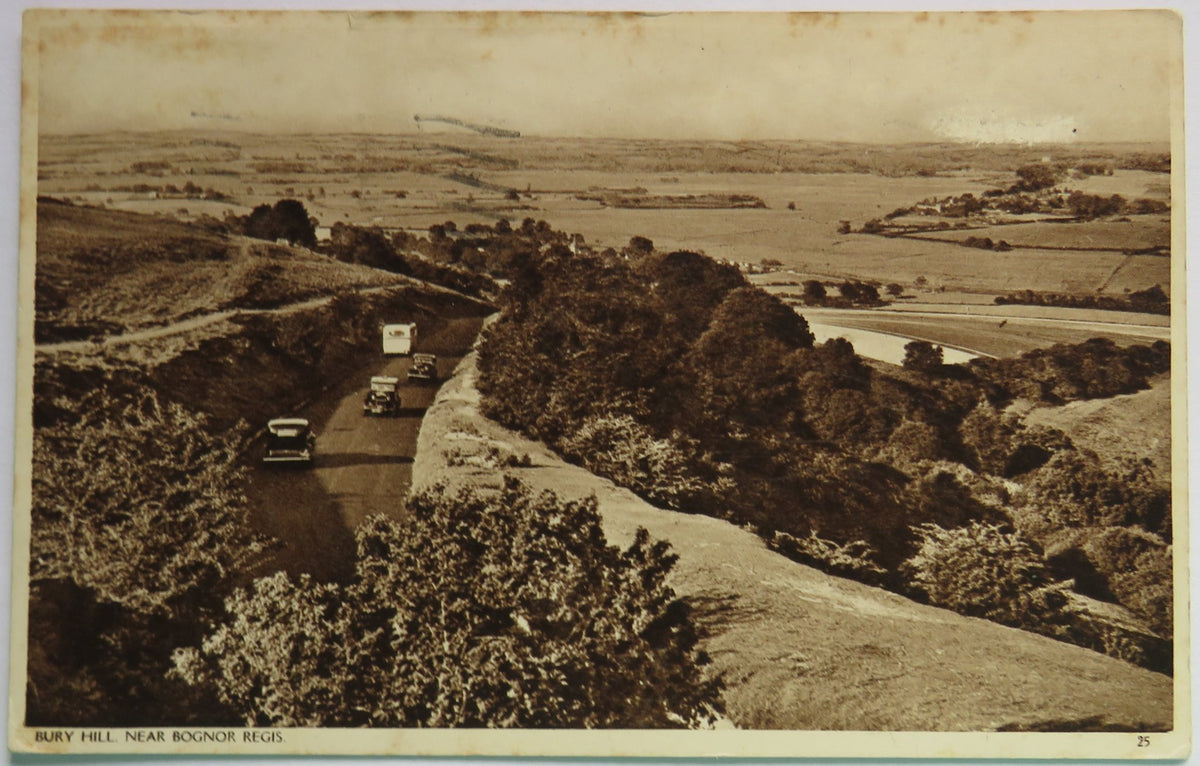 Vintage Postcard of Bury Hill Near Bognor Regis, 1941 image 1