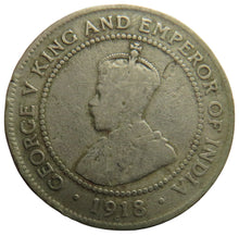 Load image into Gallery viewer, 1918 King George V Jamaica One Penny Coin
