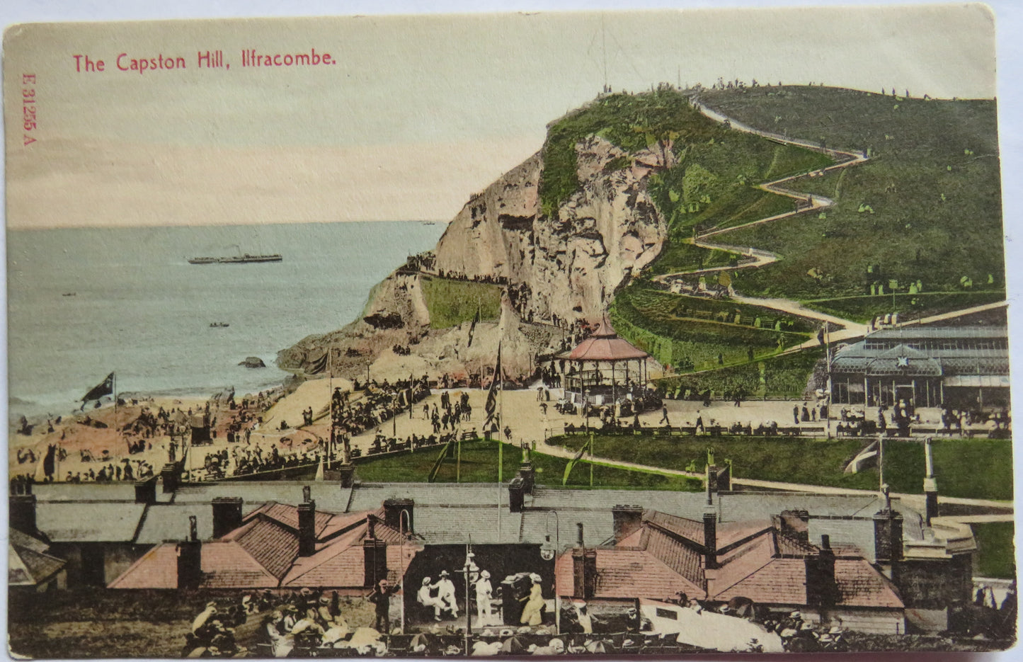 Vintage Postcard of The Capston Hill, Infracombe