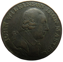 Load image into Gallery viewer, 1790 Halfpenny Token John Wilkinson Iron Master
