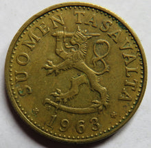 Load image into Gallery viewer, 1963 Finland 50 Pennai Coin
