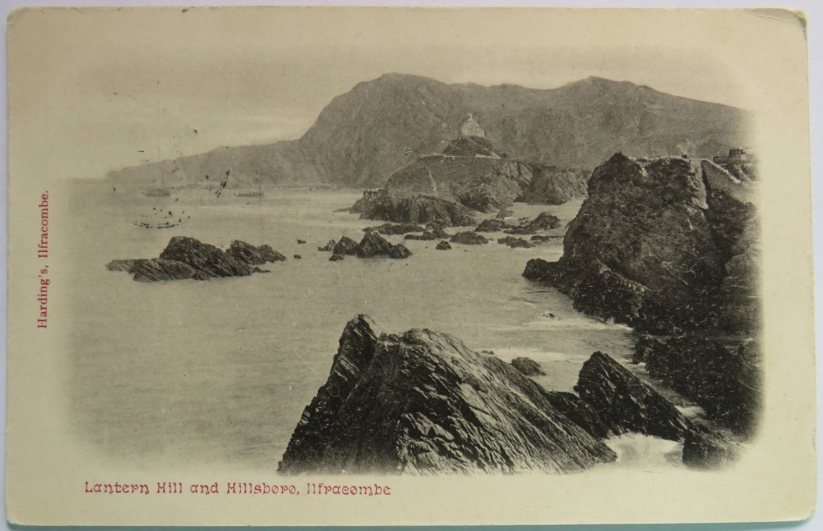Vintage Postcard of Lantern Hill and Hillsboro, Ilfracombe, 1903, Harding's image 1