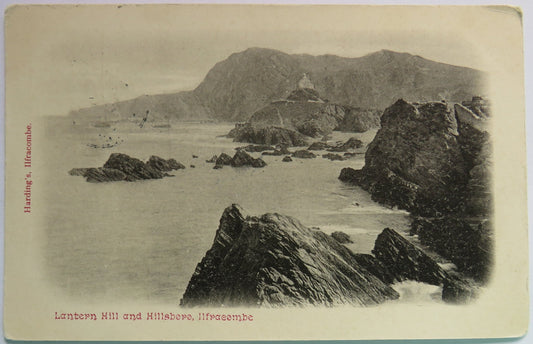 Vintage Postcard of Lantern Hill and Hillsboro, Ilfracombe, 1903, Harding's image 1