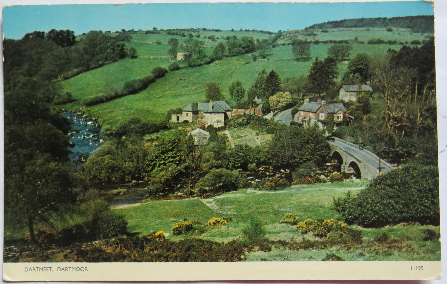 Vintage Postcard of Dartmeet, Dartmoor