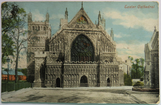 Vintage Postcard of Exeter Cathedral, 1905, Valentine's Series image 1