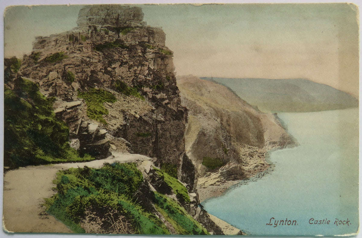 Vintage Postcard of Lynton, Castle Rock, F. Frith & Co. No. 23400 image 1