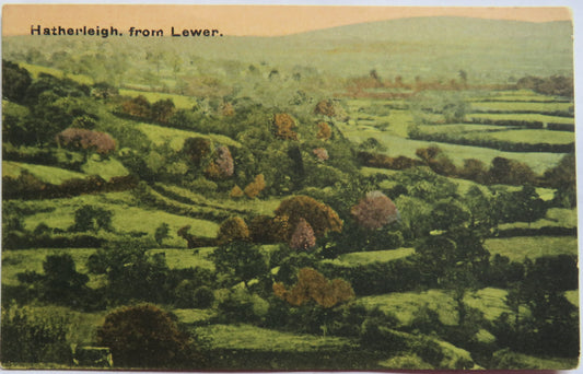 Vintage Postcard of Hatherleigh from Lewer