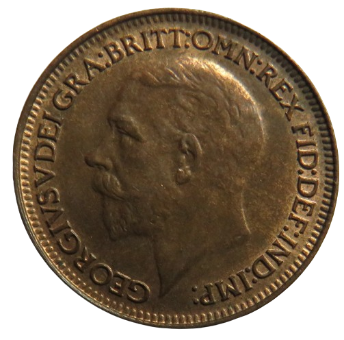 1928 King George V Farthing Coin - Great Britain