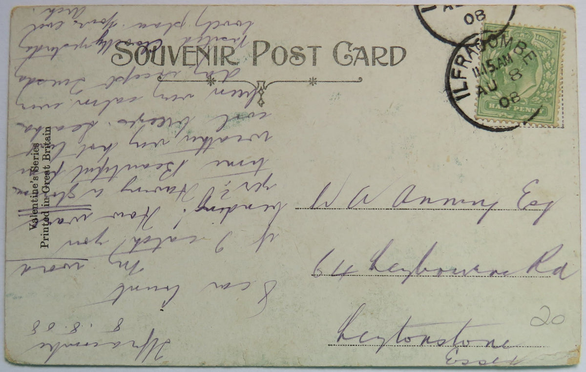 Vintage Multiview Postcard of Ilfracombe including Capstone Hill & Capstone Parade, 1908 image 2