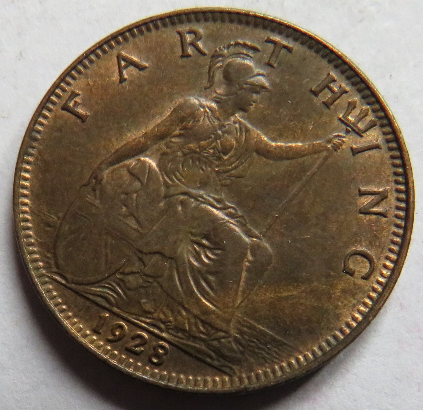 1928 King George V Farthing Coin - Great Britain