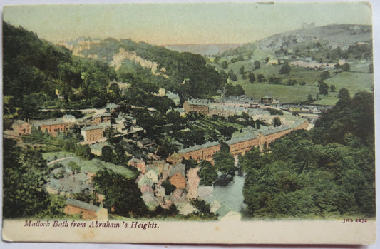 Vintage Postcard of Matlock Bath from Abraham's Heights