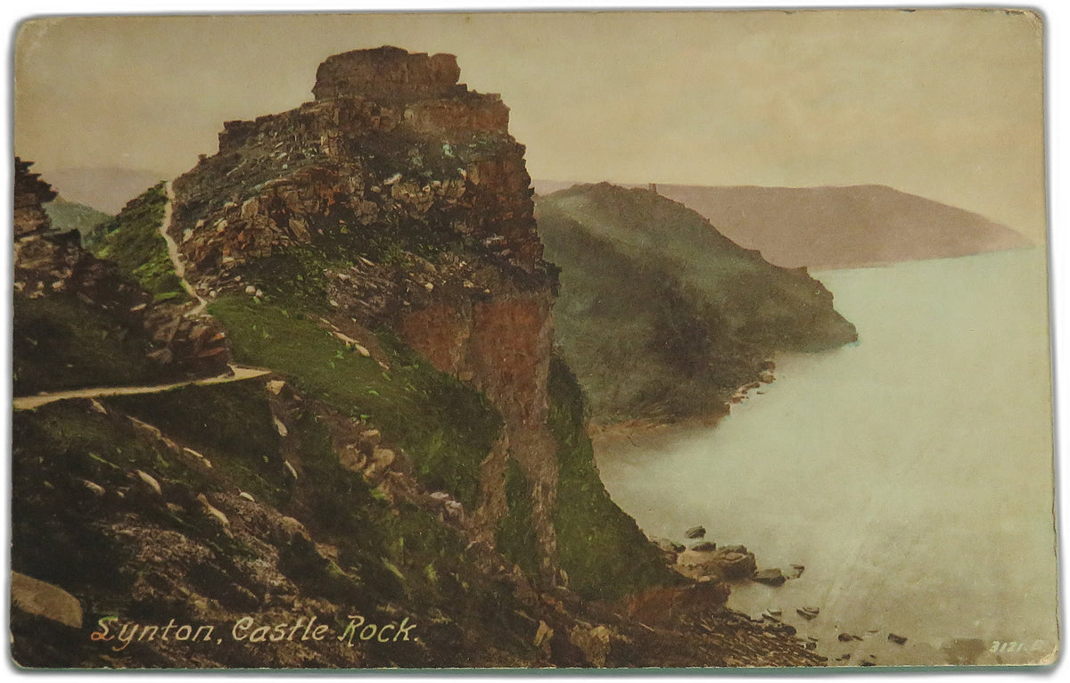 Vintage Postcard of Lynton, Castle Rock, Frith's Series image 1