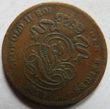 Load image into Gallery viewer, 1870 Belgium 2 Centimes Coin
