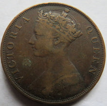 Load image into Gallery viewer, 1865 Queen Victoria Hong Kong One Cent Coin
