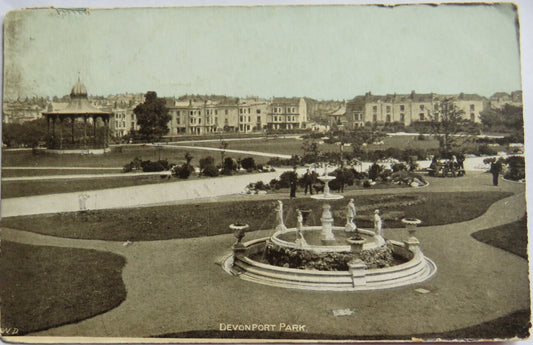 Vintage Postcard of Devonport Park, 1904