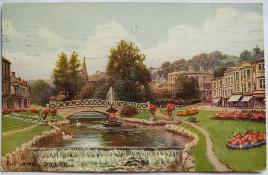 Vintage Postcard of The Lawn, Dawlish, 1950
