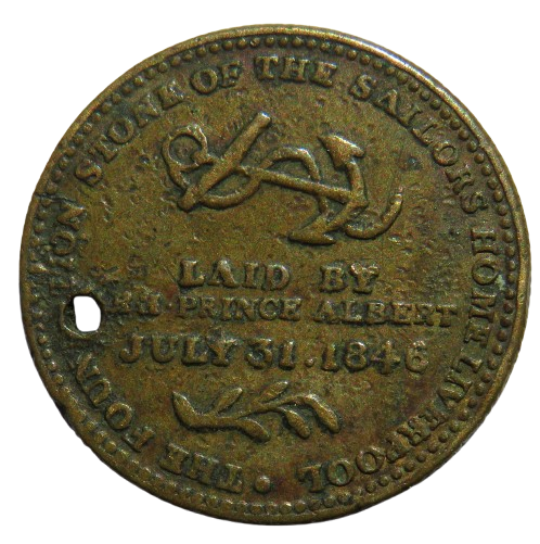 1846 Foundation Stone Of The Sailors Home Liverpool Token Laid By Prince Albert