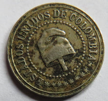 Load image into Gallery viewer, 1886 Colombia 2&amp; 1/2 Centavos Coin
