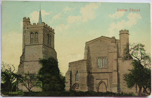Vintage Postcard of Elstow Church, 1908